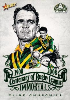 2008 NRL Centenary - Immortals Sketch Cards #IMSK7 Clive Churchill Front